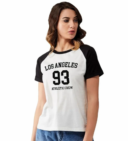 Half Sleeve Ladies Raglan T Shirt, Casual Wear, Size: Large